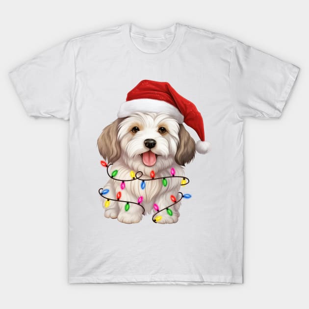 Christmas Coton de Tulear T-Shirt by Chromatic Fusion Studio